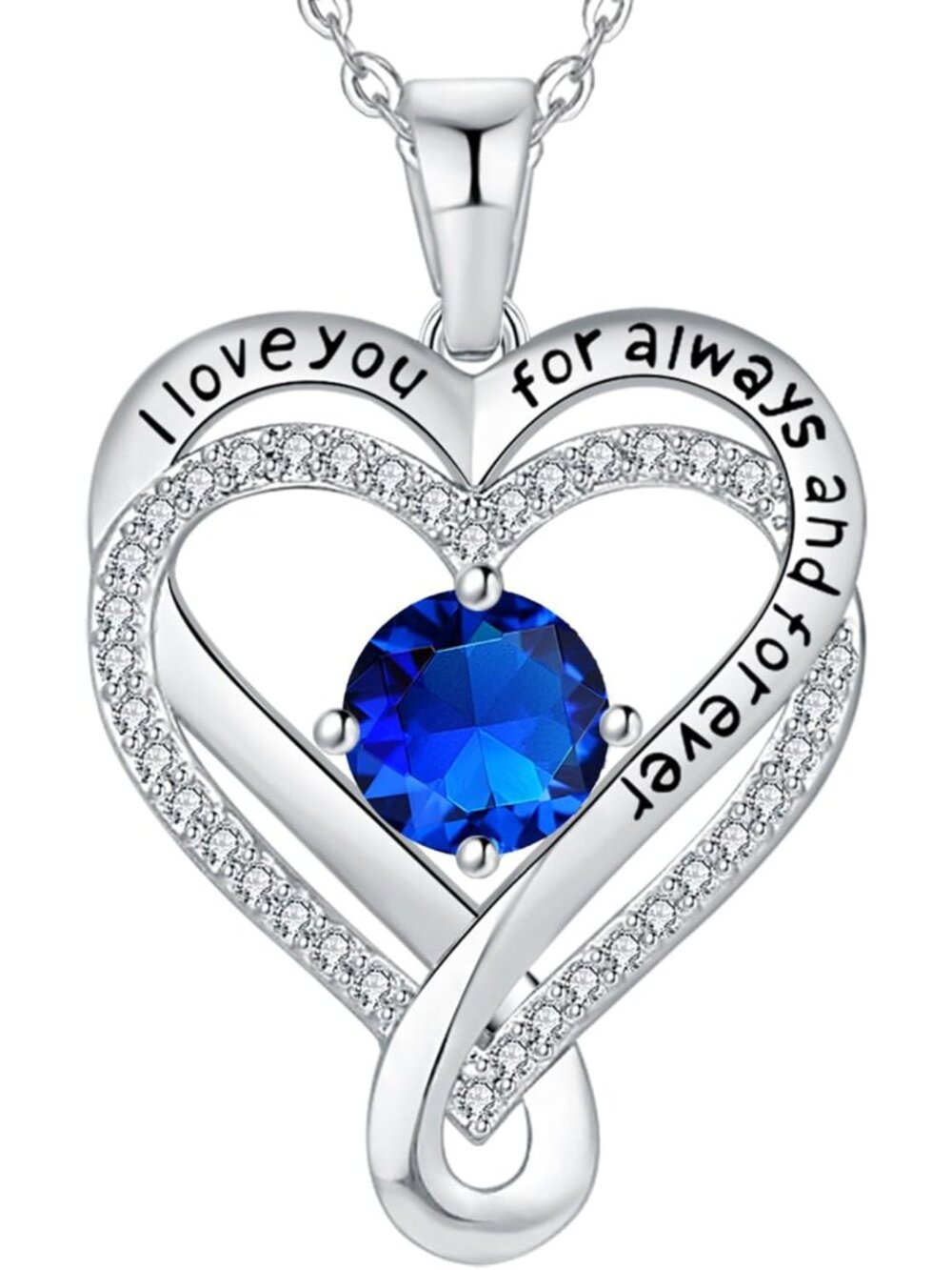 Eternal Love Infinity Heart Birthstone Necklace